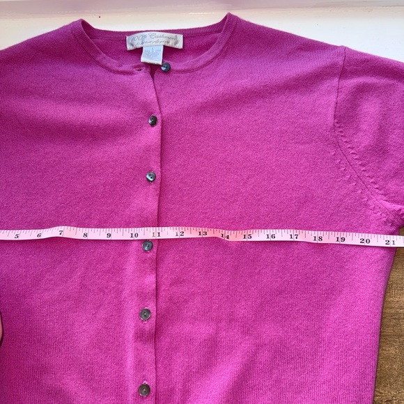 Charter Club 100% Cashmere Women’s  Vibrant Pink Women's Cardigan Size Large - Picture 4 of 6